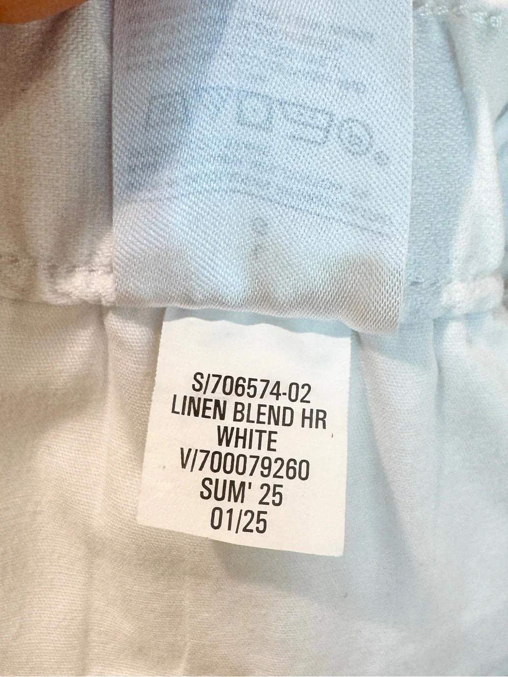 Banana Republic White Linen Blend Tapered High Rise Pants Coastal Boho Resort L